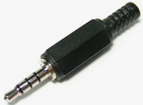 3.5mm Audio Plug  4 Pole Plastic